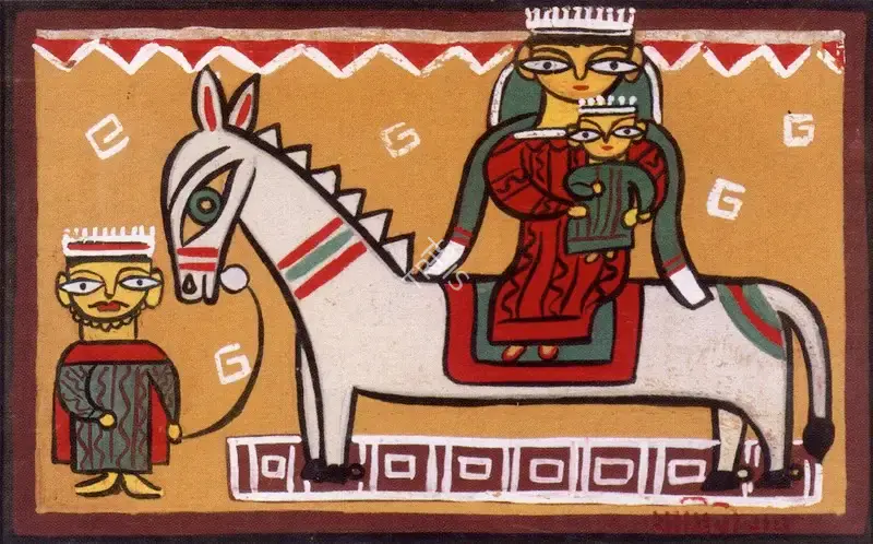 Roy, Jamini (Artist). Flight Into Egypt, n.d. | Painting