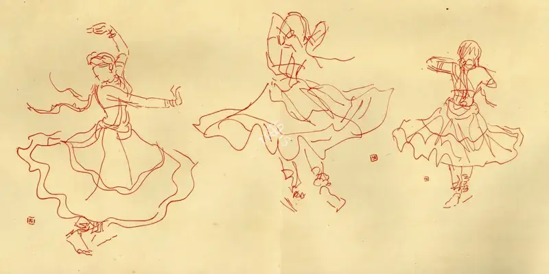 Tana, P. (Artist). Chakkar by Sitara Devi, n.d. | Sketch