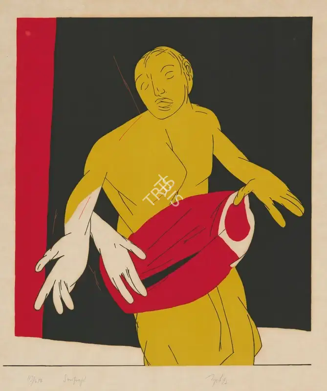 Mehta, Tyeb (Artist). Untitled (Drummer), 1992 | Graphic Art