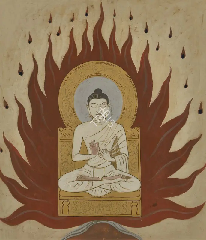Hebbar, K.K. (Artist). Buddha, c.1960 | Painting