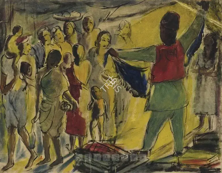 Ara, K.H. (Artist). Untitled. Oil on canvas, mid 1940s | Painting | FineArts | 00575744