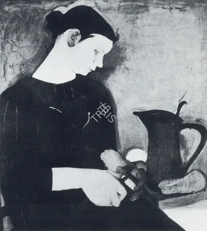 Sher-Gil, Amrita (Artist). Potato Peeler. 1938 | Marg, March 1972 | Painting | FineArts | 00674503