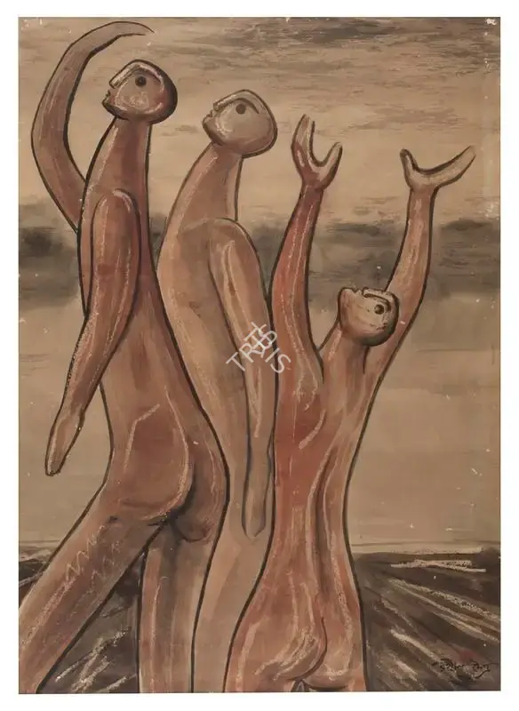 Maitra, Rathin (Artist). Untitled (March On I), n.d. | Painting