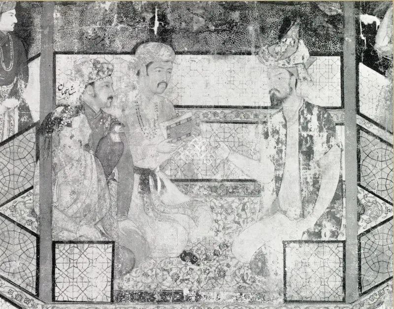 Samad, Abdus (Artist). Princes from the House of Timur. c. A.D. 1570 | Marg, June 1958 | Painting | ArcHeritage | 00674142