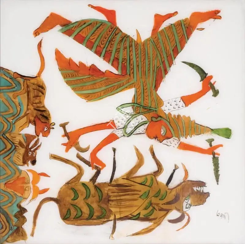Subramanyan, K.G. (Artist). Untitled (Flying Devi), 2013 | Painting