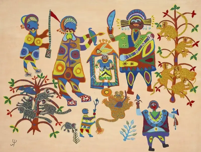 Baiga, Jodhaiya Bai (Artist). Sita Haran, 2018 | Painting