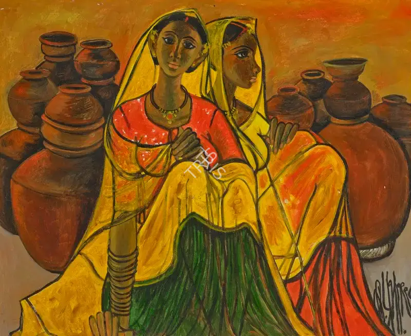 Prabha, B. (Artist). Untitled (Potter Women), 1991 | Painting
