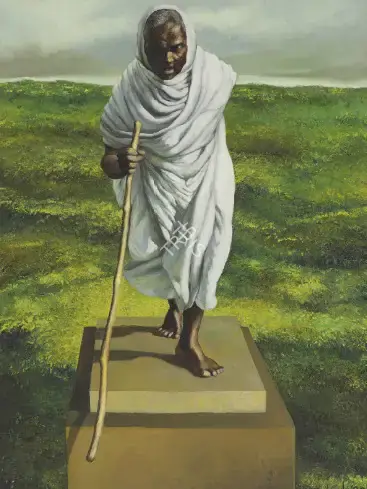 Bhattacharjee, Bikash (Artist). Homage To Santu's Grandmother, 1982 | Painting