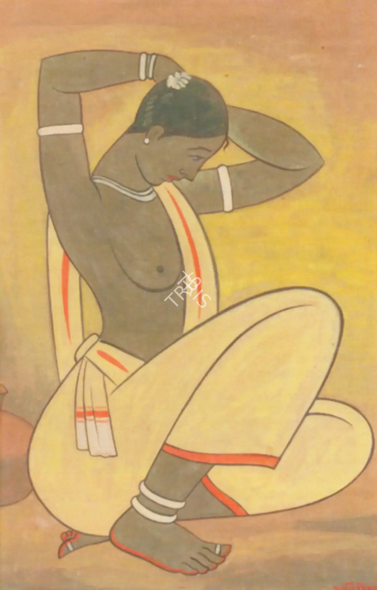 Roy, Jamini (Artist). Santhal Woman, n.d. | Painting
