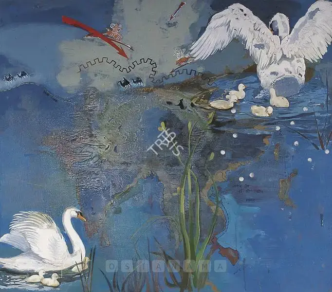 Chowdhury, Arunanshu (Artist). Passage To Mansarovar, 2002 | Painting