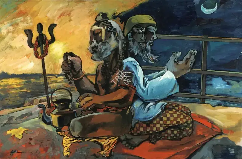 Roy, Sajal (Artist). Untitled. Gouache on paper, early 1970s | Painting | FineArts | 00574584