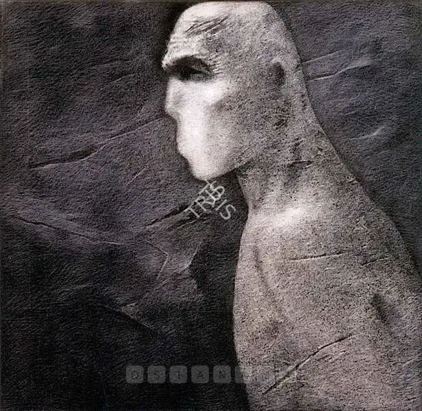 Broota, Rameshwar (Artist). Face. Oil on canvas, scraped with blade, 1993 | Painting | FineArts | 00576525
