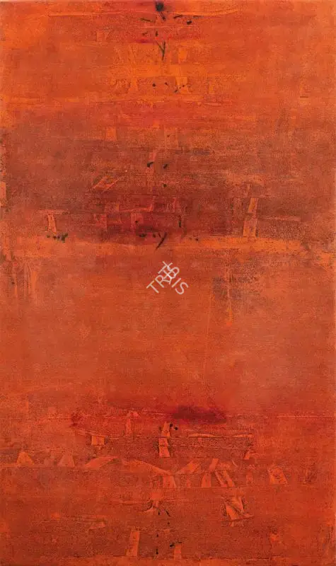 Dadrawala, Nitin (Artist). Untitled (Red). Oil on canvas, 2012 | Painting | FineArts | 00417330