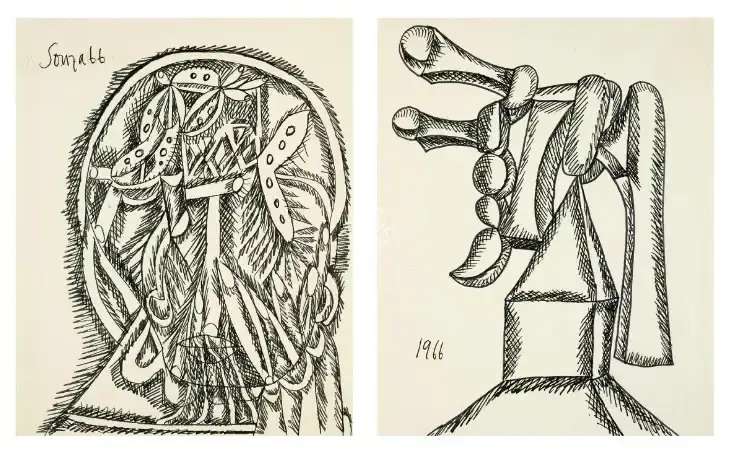 Souza, F.N. (Artist). Untitled, 1966 | Drawing