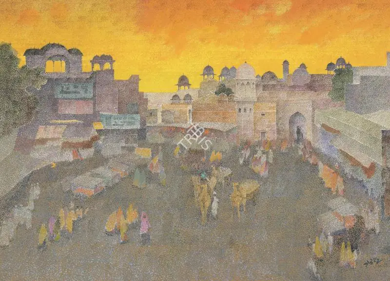 Bendre, N.S. (Artist). Untitled (View of Mandu), 1982 | Painting
