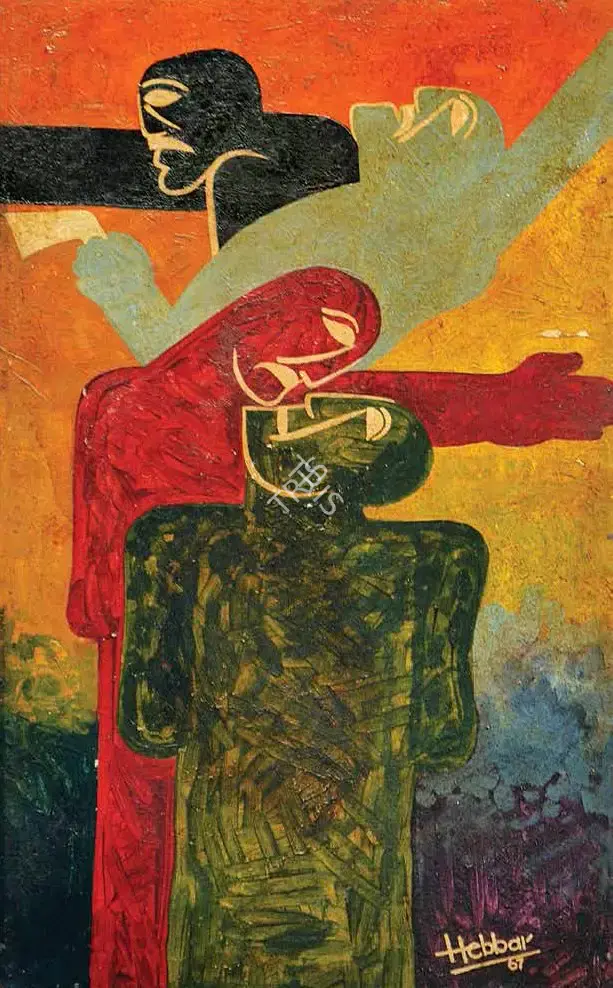 Hebbar, K.K. (Artist). Untitled. Oil on board, 1967 | Painting | FineArts | 00645927
