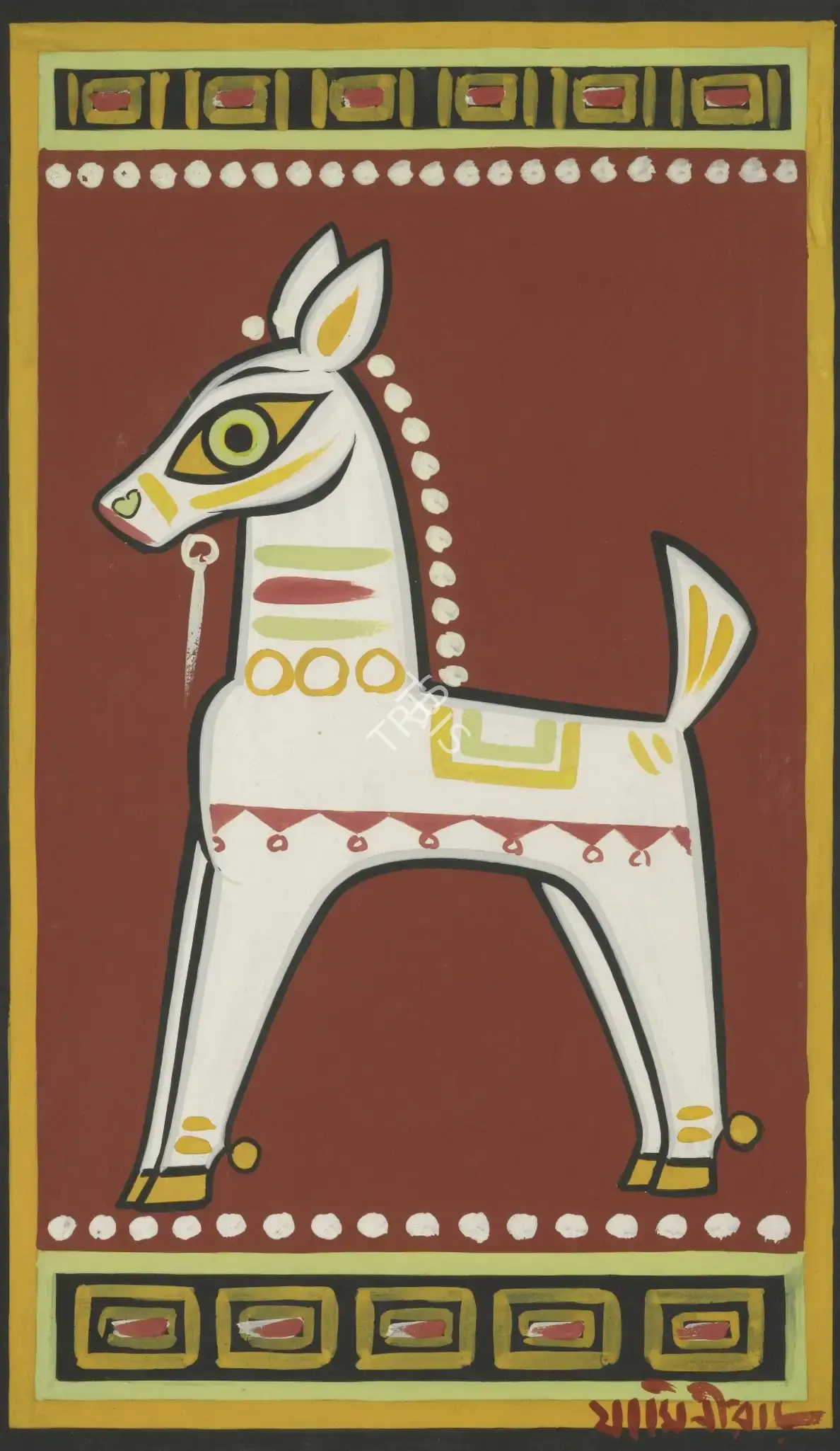 Roy, Jamini (Artist). Untitled (Horse), n.d. | Painting