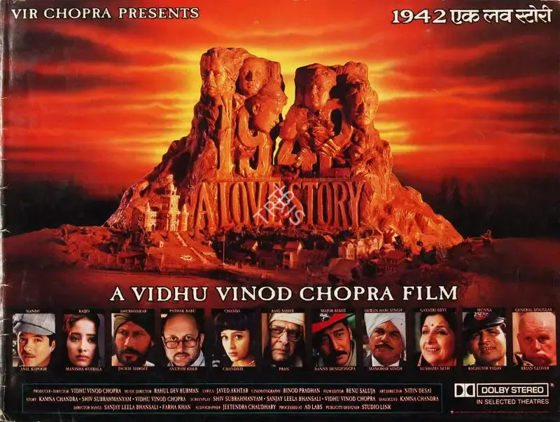 Chopra, Vidhu Vinod (Producer), 1942 A Love Story 01, 1994 | Song-Synopsis Booklet | CinemaEducation | 00862614