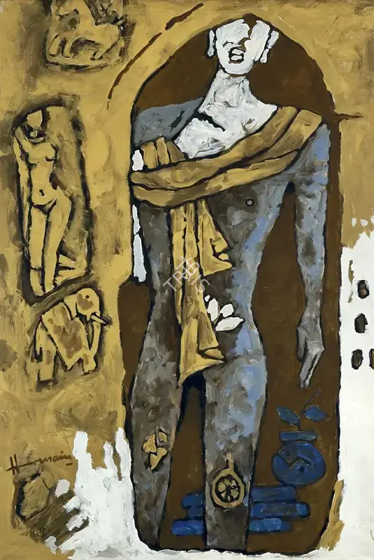 Husain, M.F. (Artist). Buddha, n.d. | Painting