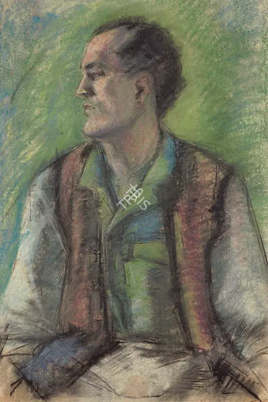 Bhattacharjee, Bikash (Artist). Unknown Friend 2, 1960 | Drawing
