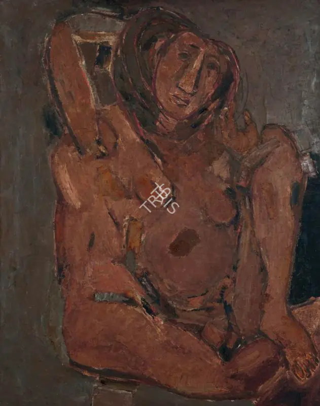 Mehta, Tyeb (Artist). Untitled (Figure of a Woman). Oil on canvas, 1961 | Painting | FineArts | 00335468