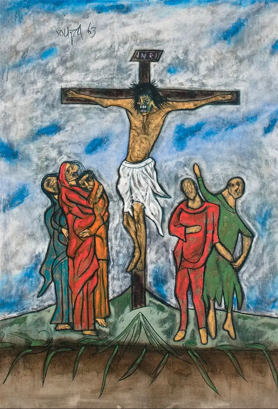 Souza, F.N. (Artist). Last Howl from the Cross. Oil on canvas, 1963 | Painting | FineArts | 00645245