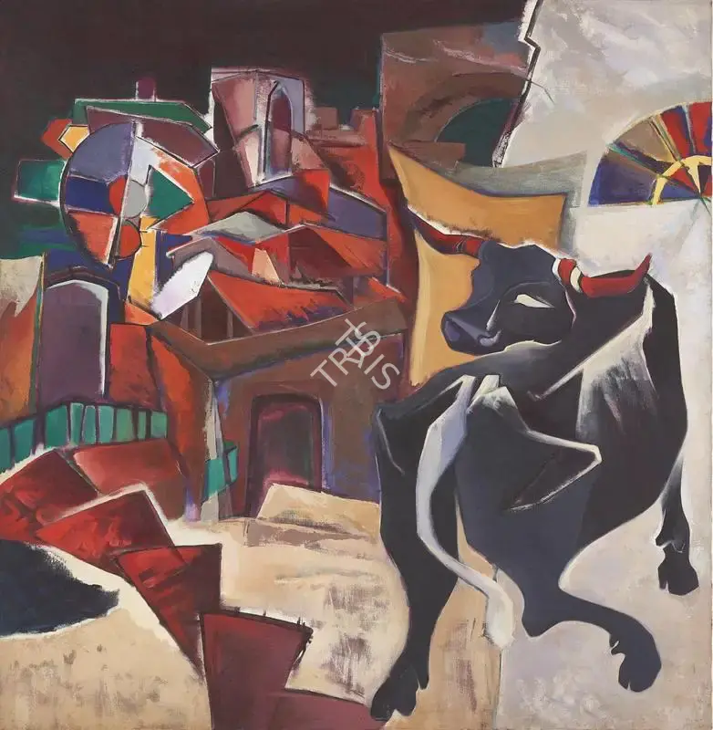 Bhargava, Veena (Artist). Calcutta 300. Acrylic on canvas, 1990 | Painting | FineArts | 00416351