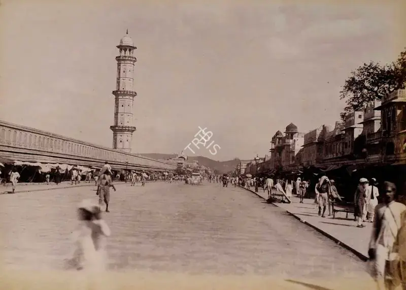 Unknown (Photographer). Main Street Jeypore and Stables - From the album 'India China and Australia'. Albumen print pasted on mount, n.d. | Antiquarian Photograph | Photography | 00115382