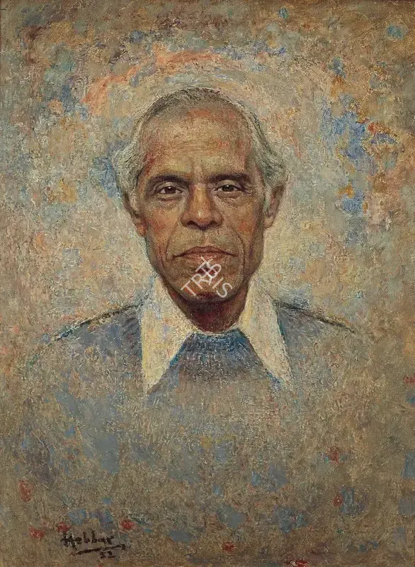 Hebbar, K.K. (Artist). Portrait of S.A. Krishnan, 1982 | Painting