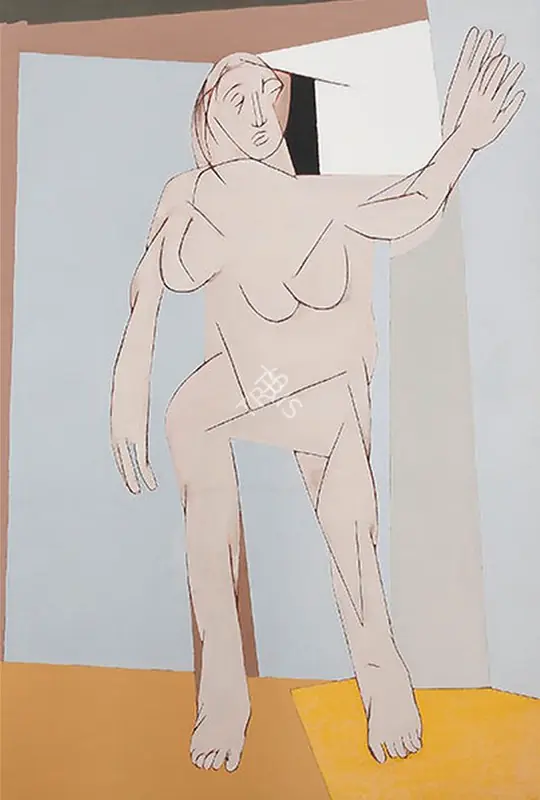 Mehta, Tyeb (Artist). Untitled (Standing Figure). Oil on canvas, 1982 | Painting | FineArts | 00332672
