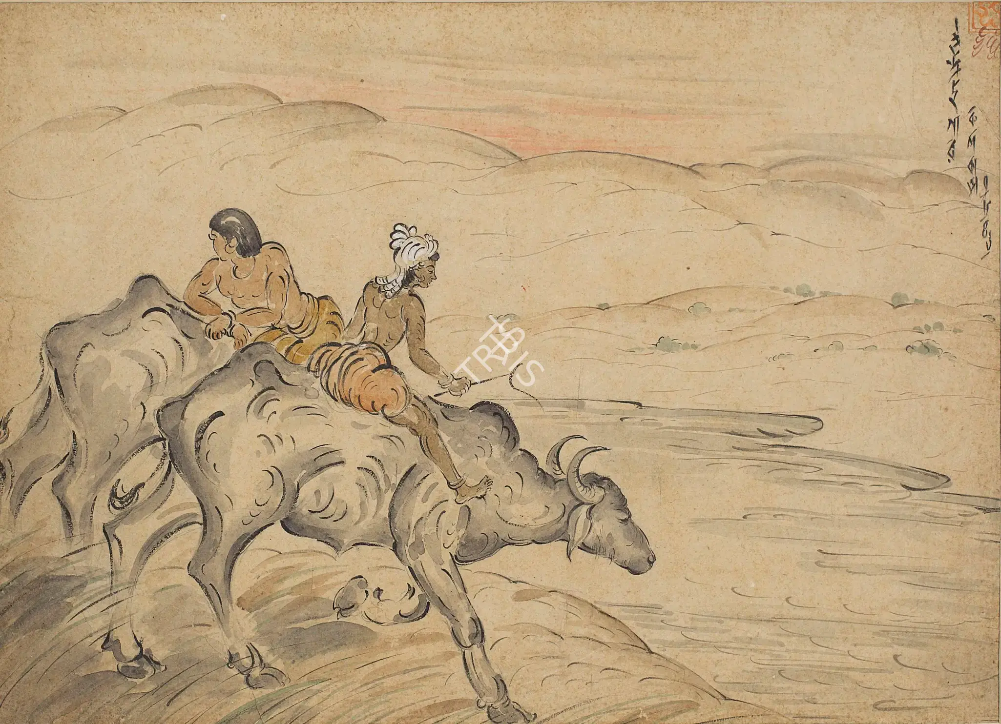 Dugar, Indra (Artist). To The Field. Watercolour on paper, n.d. | Painting | FineArts | 00645181