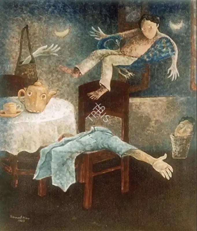 Kar, Sanat (Artist). Ikebana, n.d. | Painting
