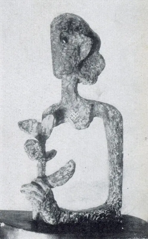Chaudhuri, Sankho (Artist). Lady with Cactus. 1960 | Marg, December 1962 | Sculpture | FineArts | 00674811