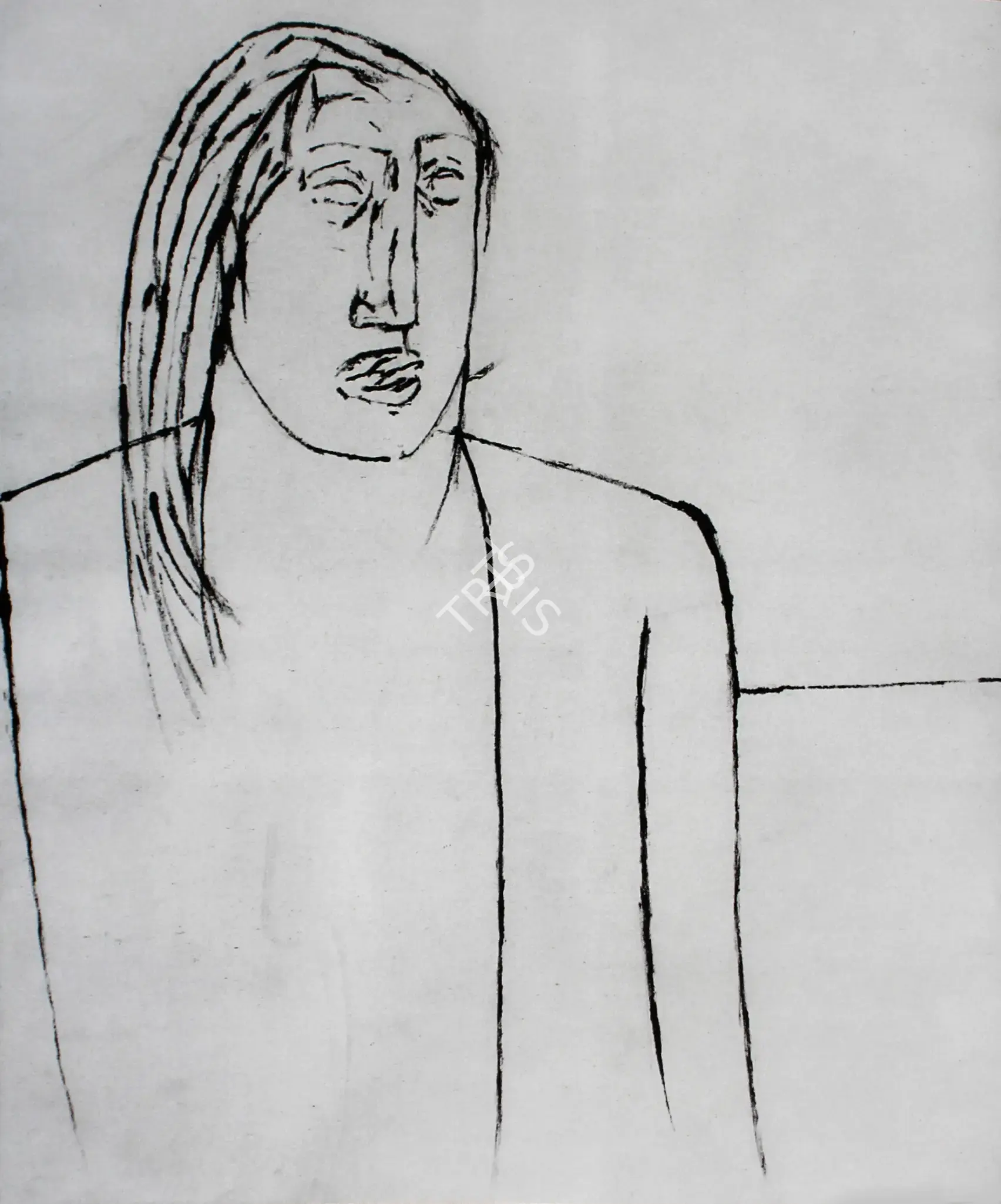 Mehta, Tyeb (Artist). Untitled. Ink on paper, n.d. | Drawing | FineArts | 00901197