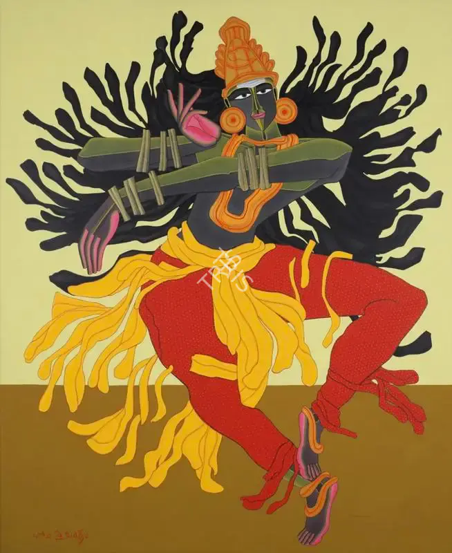 Vaikuntam, Thota (Artist). Untitled (Shiva). Acrylic on canvas, 2008 | Painting | FineArts | 00334756