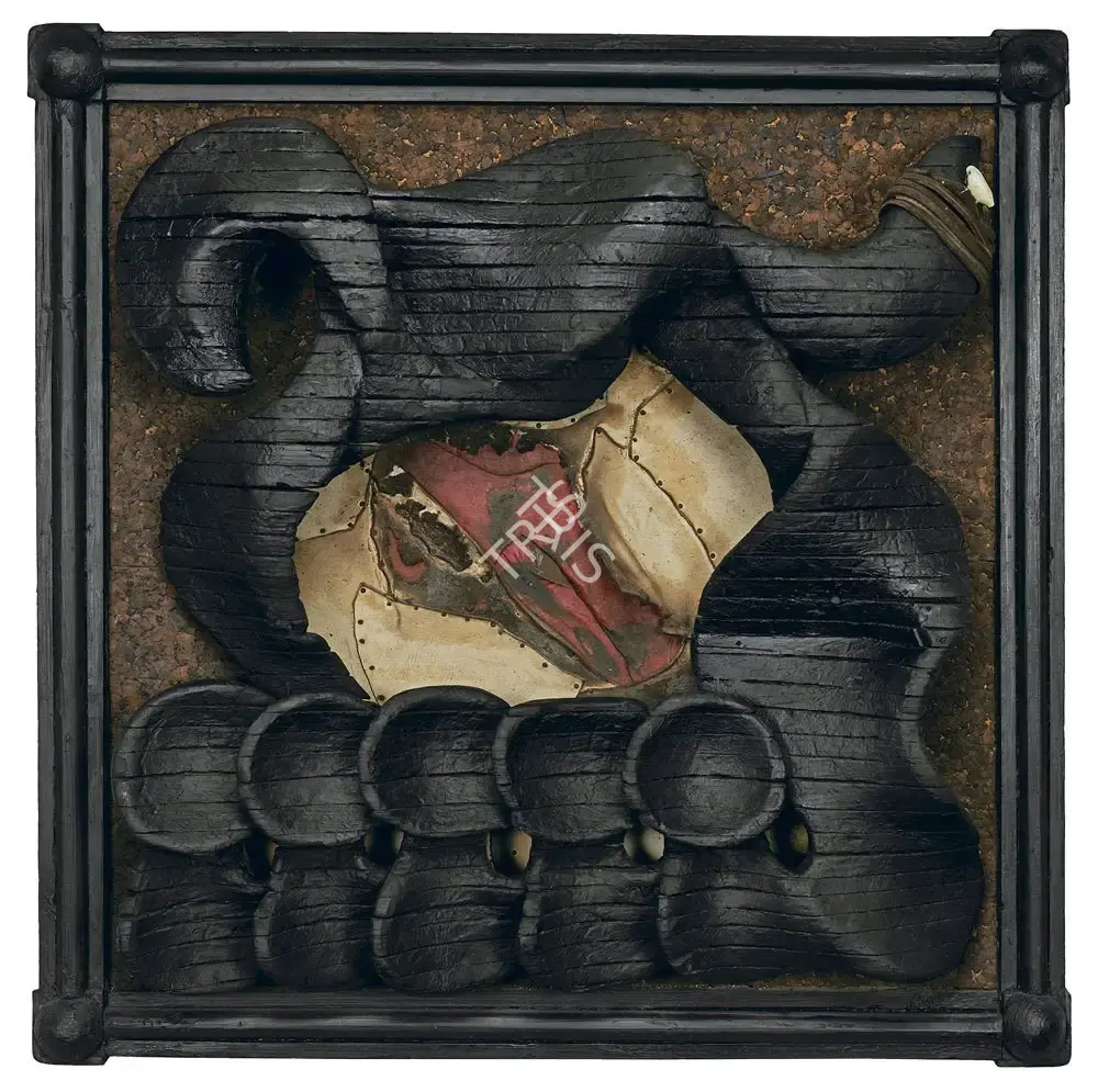 Gujral, Satish (Artist). Ganesh. Mixed media and burnt wood, 1989 | Sculpture | FineArts | 00334160