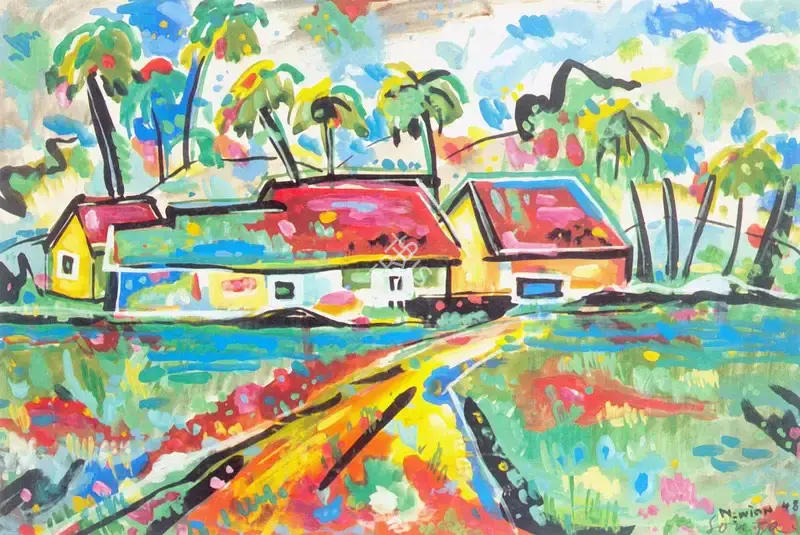 Souza, F.N. (Artist). Landscape, 1948 | Painting