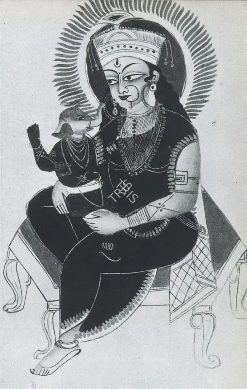 Unknown (Artist). Parvati and Ganesha, c.1860 | Painting