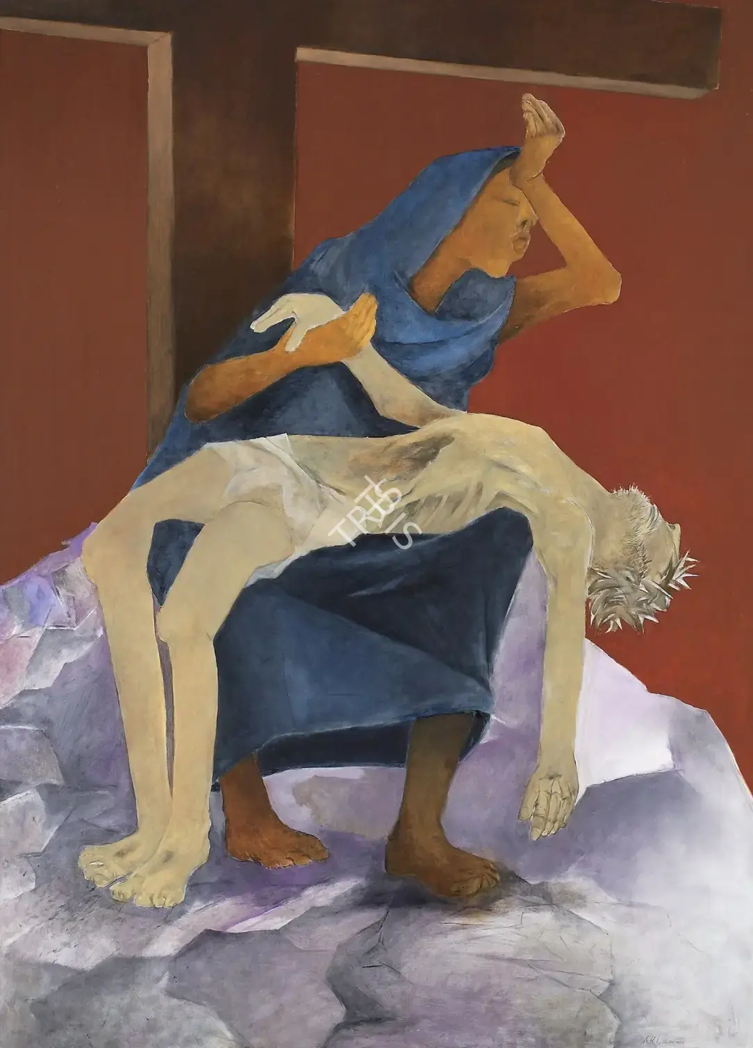 Khanna, Krishen (Artist). Pieta, n.d. | Painting
