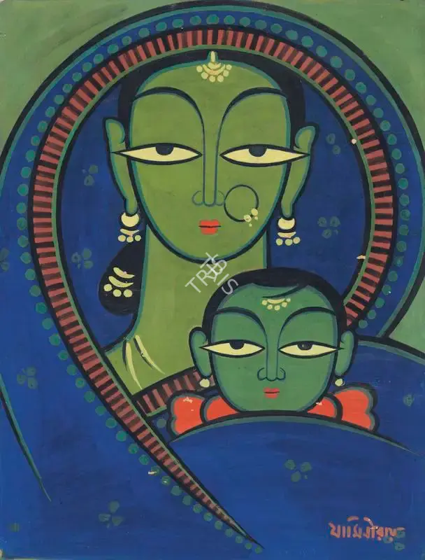 Roy, Jamini (Artist). Untitled (Mother and Child), n.d. | Painting