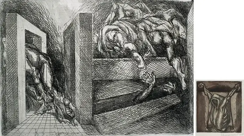 Ramachandran, A. (Artist). Christ Series: Crucifixion. Etching, 1968 | Graphic Art | FineArts | 00371675