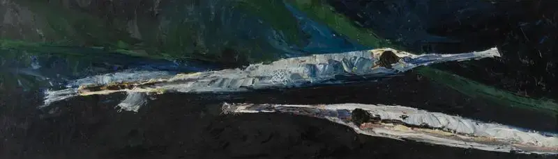 Bakre, S.K. (Artist). Pipe Fish. Oil on board, 1968 | Painting | FineArts | 00334387
