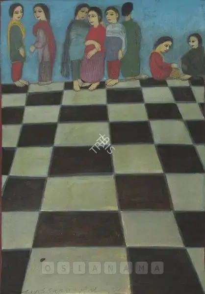 Pal, Gogi Saroj (Artist). Untitled. Gouache on paper, 1990 | Painting | FineArts | 00897370