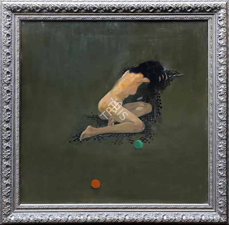 David, Colin (Artist). Untitled (Nude). Oil on board, n.d. | Painting | FineArts | 00642924