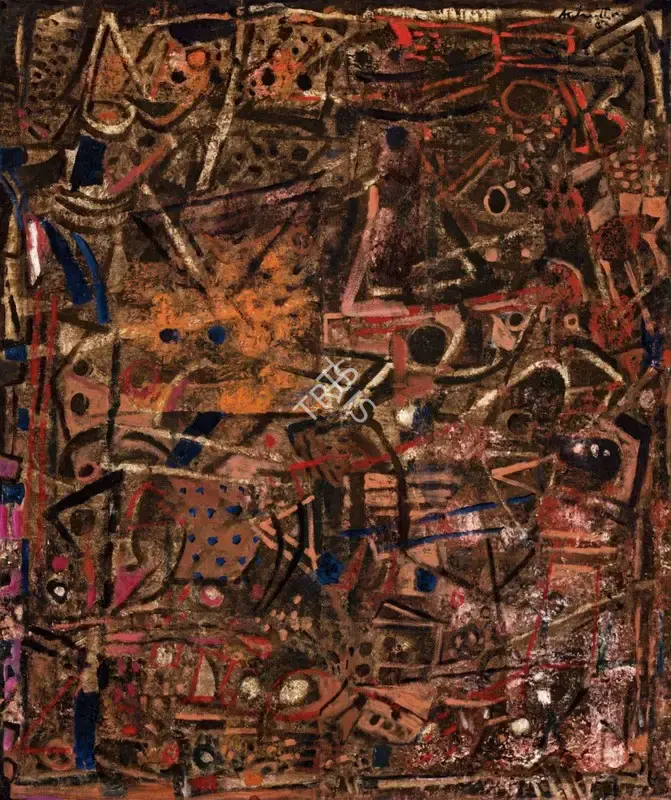 Kudallur, Achutan (Artist). Untitled. Oil on canvas, 2003 | Painting | EconomicsArt | 00869334