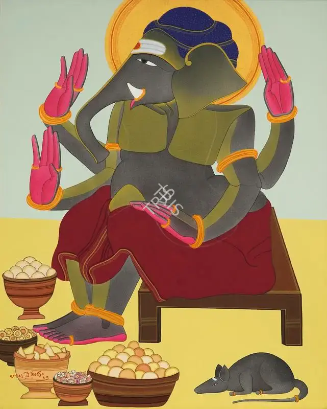 Vaikuntam, Thota (Artist). Untitled (Ganesha), 2012 | Painting