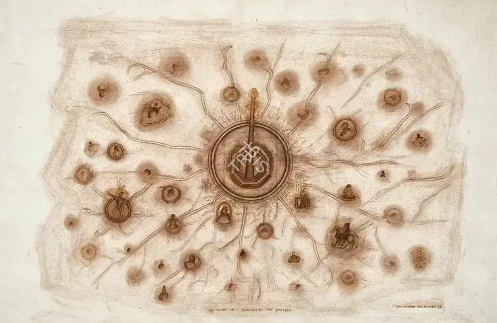 Sheikh, G.M. (Artist). A City Is Known By Its Statues, 2013 | Painting