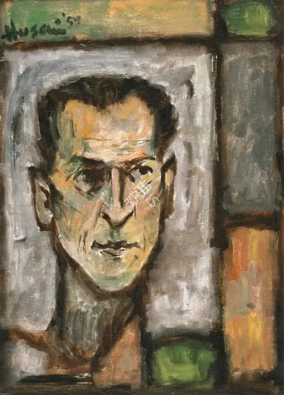 Husain, M.F. (Artist). Untitled (Portrait of a Man), 1959 | Painting