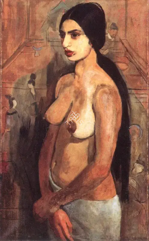 Sher-Gil, Amrita (Artist). Woman Resting on Charpoy. 1940 | Marg, December 2022 - March 2023 | Painting | FineArts | 00675391