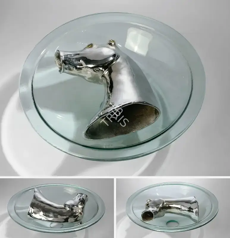 Ray, Anandajit (Artist). Untitled. Bronze and glass, n.d. | Sculpture | FineArts | 00755742